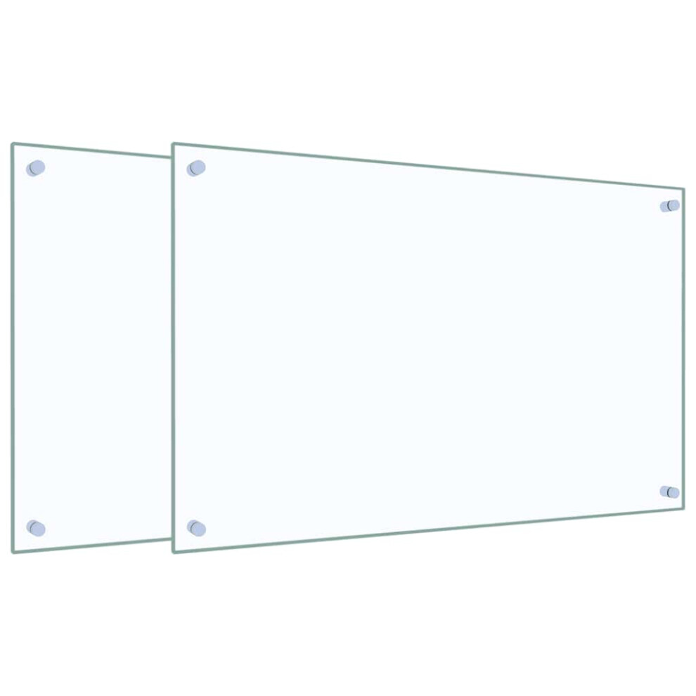 (transparent, 80 x 50 cm) vidaXL Kitchen Backsplash Wall Tile Panel Kitchen Back Wall Tempered Glass-image-OPC-PF8S58Y-NEW