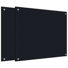 (black, 70 x 60 cm) vidaXL Kitchen Backsplash Wall Tile Panel Kitchen Back Wall Tempered Glass