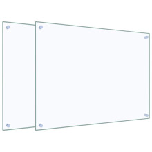 (transparent, 80 x 60 cm) vidaXL Kitchen Backsplash Wall Tile Panel Kitchen Back Wall Tempered Glass