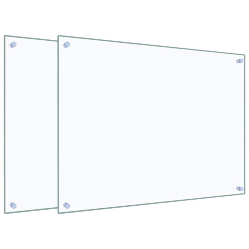 VidaXL (transparent, 80 x 60 cm) vidaXL Kitchen Backsplash Wall Tile Panel Kitchen Back Wall Tempered Glass