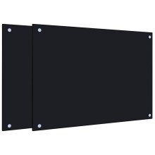 (black, 70 x 50 cm) vidaXL Kitchen Backsplash Wall Tile Panel Kitchen Back Wall Tempered Glass