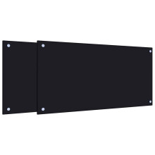 (black, 80 x 40 cm) vidaXL Kitchen Backsplash Wall Tile Panel Kitchen Back Wall Tempered Glass