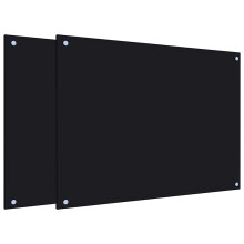 (black, 80 x 60 cm) vidaXL Kitchen Backsplash Wall Tile Panel Kitchen Back Wall Tempered Glass