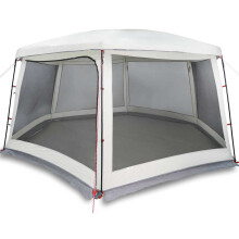 (grey, 670 x 590 cm) vidaXL Pool Tent with Removable Fly & Mesh Walls Azure Blue 618x532 cm