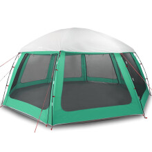 (sea green, 612 x 612 cm) vidaXL Pool Tent with Removable Fly & Mesh Walls Sea Green 510x510 cm