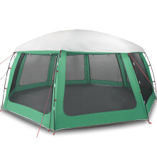 (sea green, 690 x 690 cm) vidaXL Pool Tent with Removable Fly & Mesh Walls Sea Green 510x510 cm