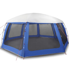 (azure blue, 690 x 690 cm) vidaXL Pool Tent with Removable Fly & Mesh Walls Sea Green 510x510 cm