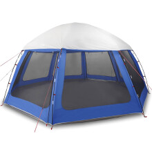(azure blue, 510 x 510 cm) vidaXL Pool Tent with Removable Fly & Mesh Walls Sea Green 510x510 cm