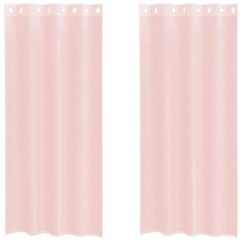 (light pink, 140 x 245 cm) vidaXL Voile Curtains with Grommets 2 pcs Apple Green 140x225 cm net curtain