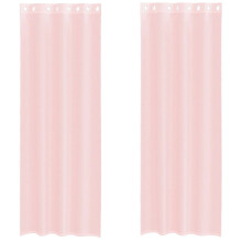 (light pink, 140 x 260 cm) vidaXL Voile Curtains with Grommets 2 pcs Apple Green 140x225 cm net curtain