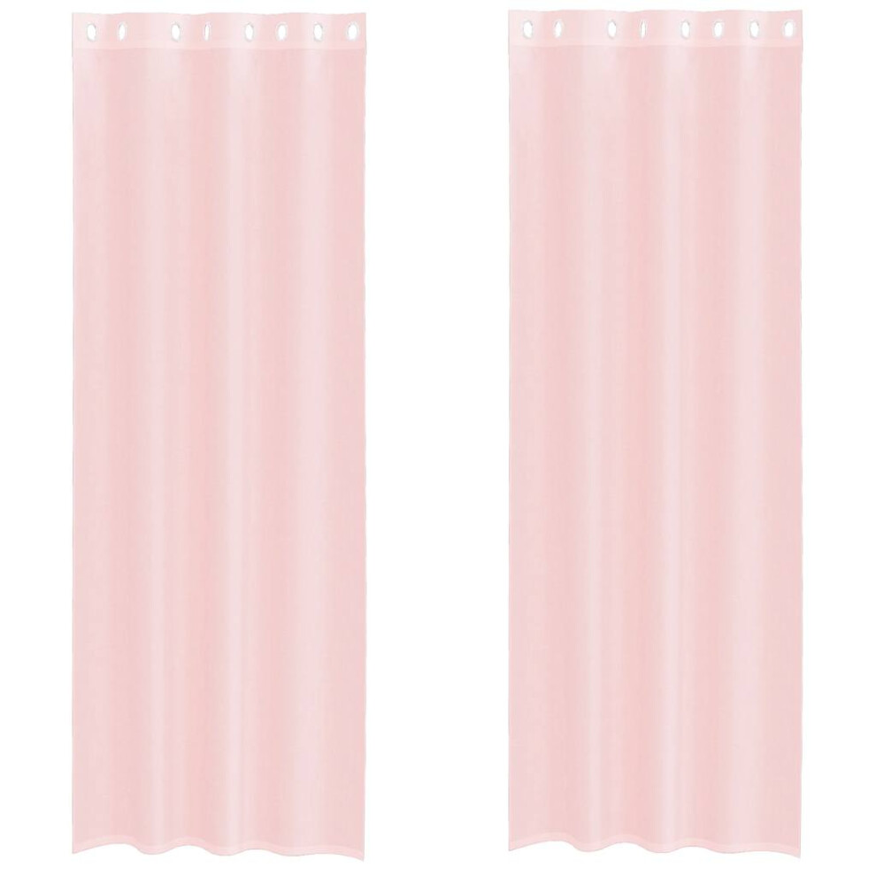 (light pink, 140 x 260 cm) vidaXL Voile Curtains with Grommets 2 pcs Apple Green 140x225 cm net curtain-image-OPC-PG7JXMN-NEW