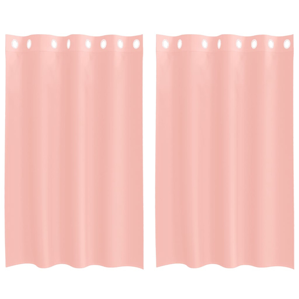 Vidaxl (Pink, 140 X 175 Cm) Voile Curtains With Grommets 2 Pcs Apple Green 140X225 Cm Net Curtain