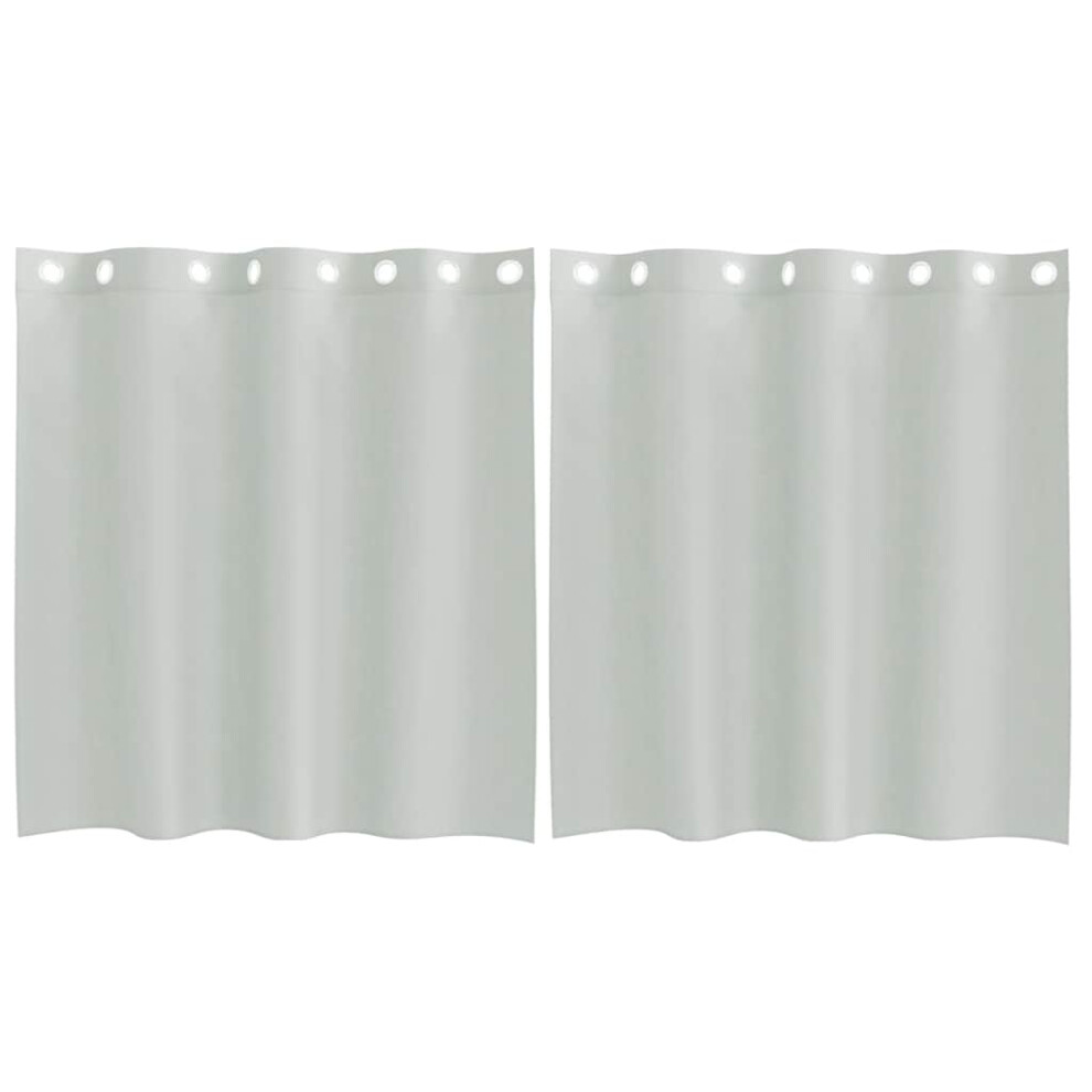 Vidaxl (Light Grey, 140 X 140 Cm) Voile Curtains With Grommets 2 Pcs Apple Green 140X225 Cm Net Curtain