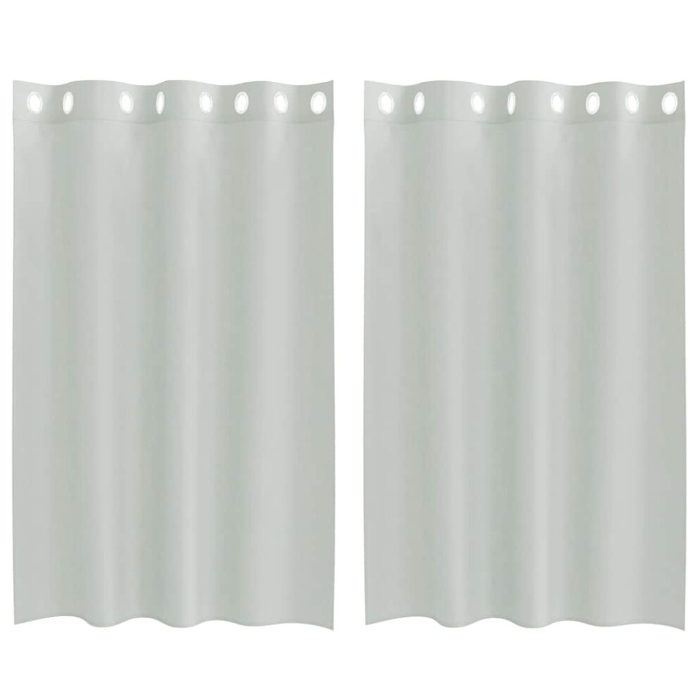 Vidaxl (Light Grey, 140 X 175 Cm) Voile Curtains With Grommets 2 Pcs Apple Green 140X225 Cm Net Curtain
