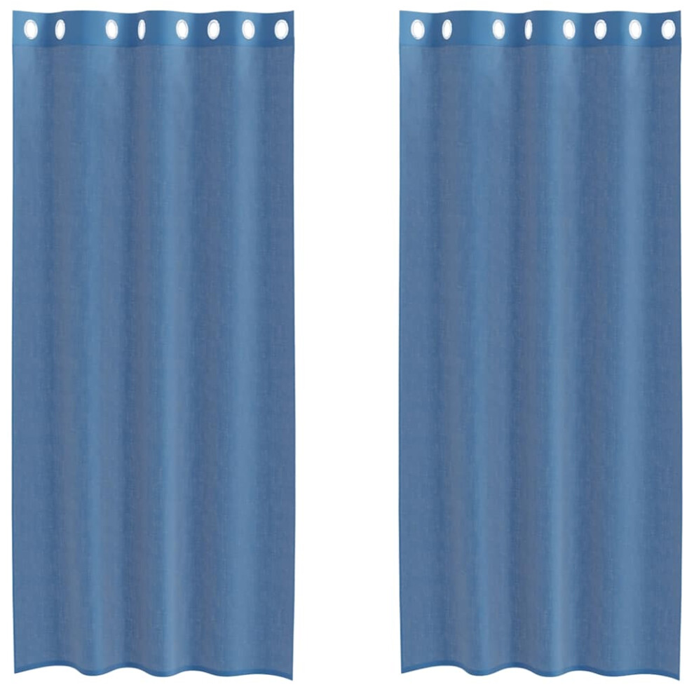 (royal blue, 140 x 245 cm) vidaXL Voile Curtains with Grommets 2 pcs Apple Green 140x225 cm net curtain-image-OPC-PG7JXNQ-NEW