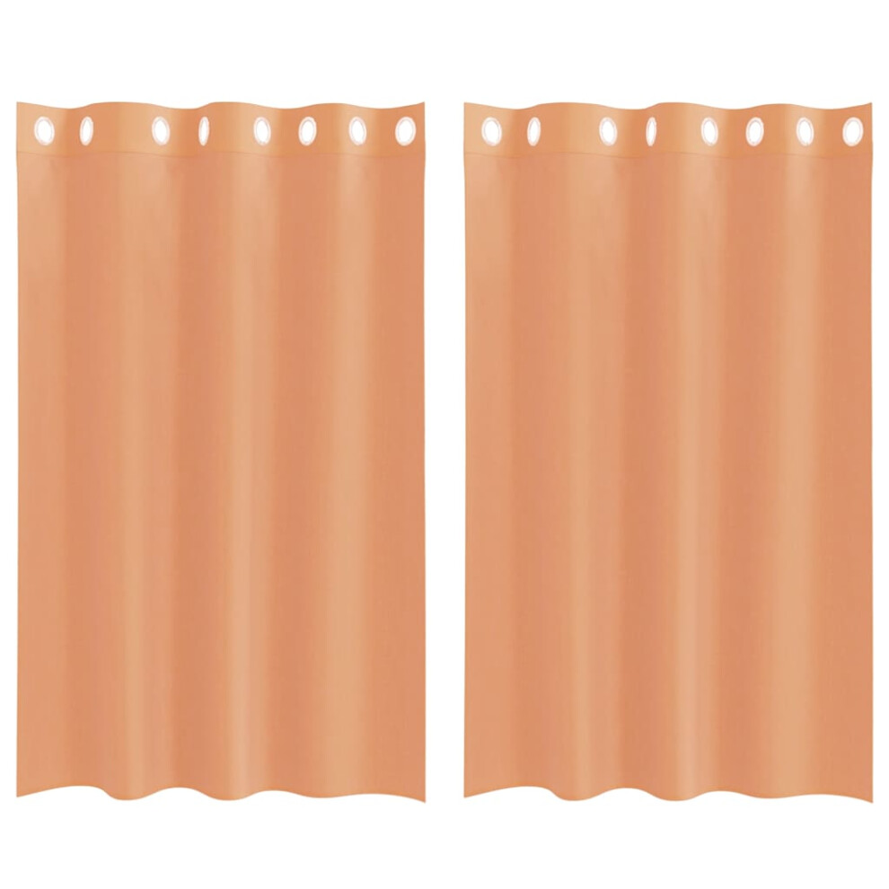 Vidaxl (Terracotta, 140 X 175 Cm) Voile Curtains With Grommets 2 Pcs Apple Green 140X225 Cm Net Curtain