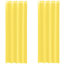 (yellow, 140 x 260 cm) vidaXL Voile Curtains with Grommets 2 pcs Apple Green 140x225 cm net curtain