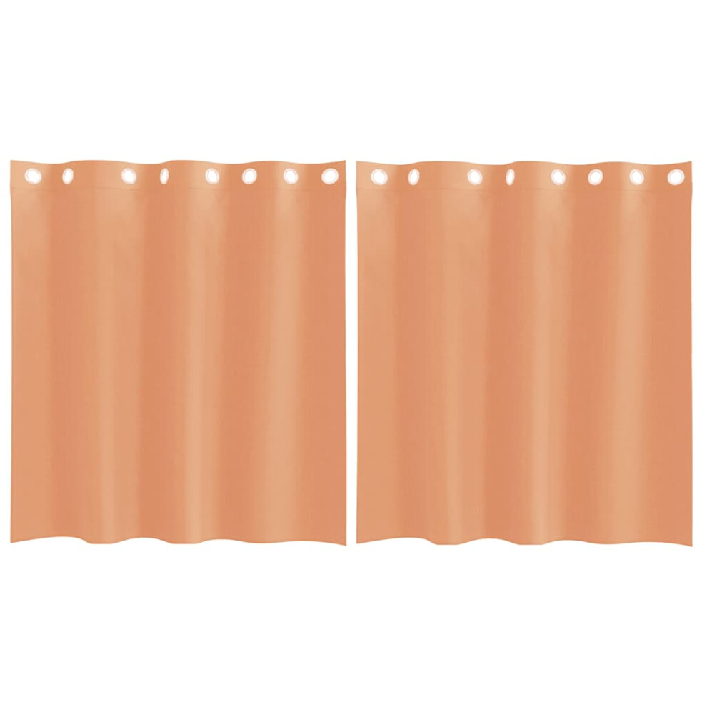 Vidaxl (Terracotta, 140 X 140 Cm) Voile Curtains With Grommets 2 Pcs Apple Green 140X225 Cm Net Curtain