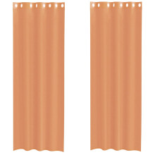 (terracotta, 140 x 300 cm) vidaXL Voile Curtains 2 pcs net curtain sheer curtain