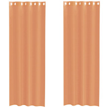 vidaXL Voile Vorhänge mit Ösen 2 Stk. Terrakotta