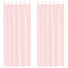 (light pink, 140 x 260 cm) vidaXL Voile Curtains 2 pcs net curtain sheer curtain