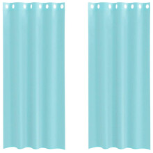 (turquoise, 140 x 245 cm) vidaXL Voile Curtains with Grommets 2 pcs Apple Green 140x225 cm net curtain