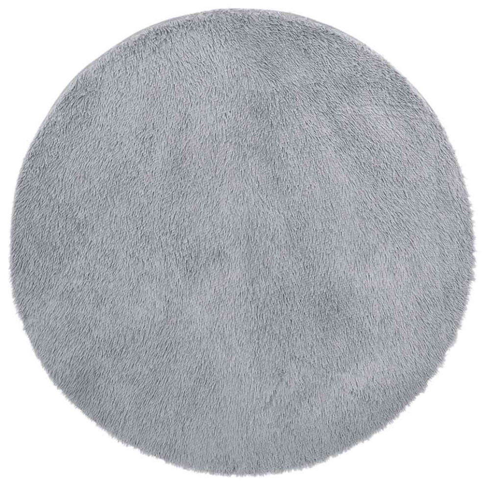 Vidaxl (Light Grey, 100 X 100 Cm/Round) Shaggy Rug High Pile Navarra Dusty Pink 200X200 Cm Polyester Area Rug