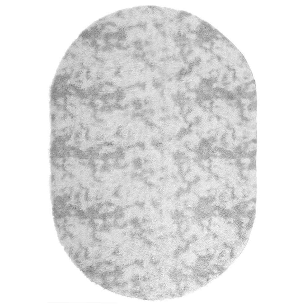 Vidaxl (Silver Grey, 300 X 200 Cm) Shaggy Rug High Pile Navarra Polyester Area Rug Silver,Grey