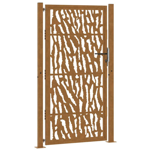 VidaXL vidaXL Gartentor 100x175 cm Verwitterungsstahl Trace-Design