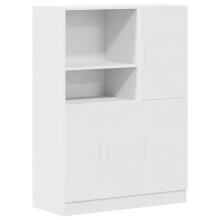 vidaXL 2-tlg. Küchenschrank-Set Weiß Holzwerkstoff