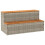 VidaXL (light grey) vidaXL Hot Tub Step Light Grey 100x50x50.5 cm Poly Rattan and Solid Acacia 1