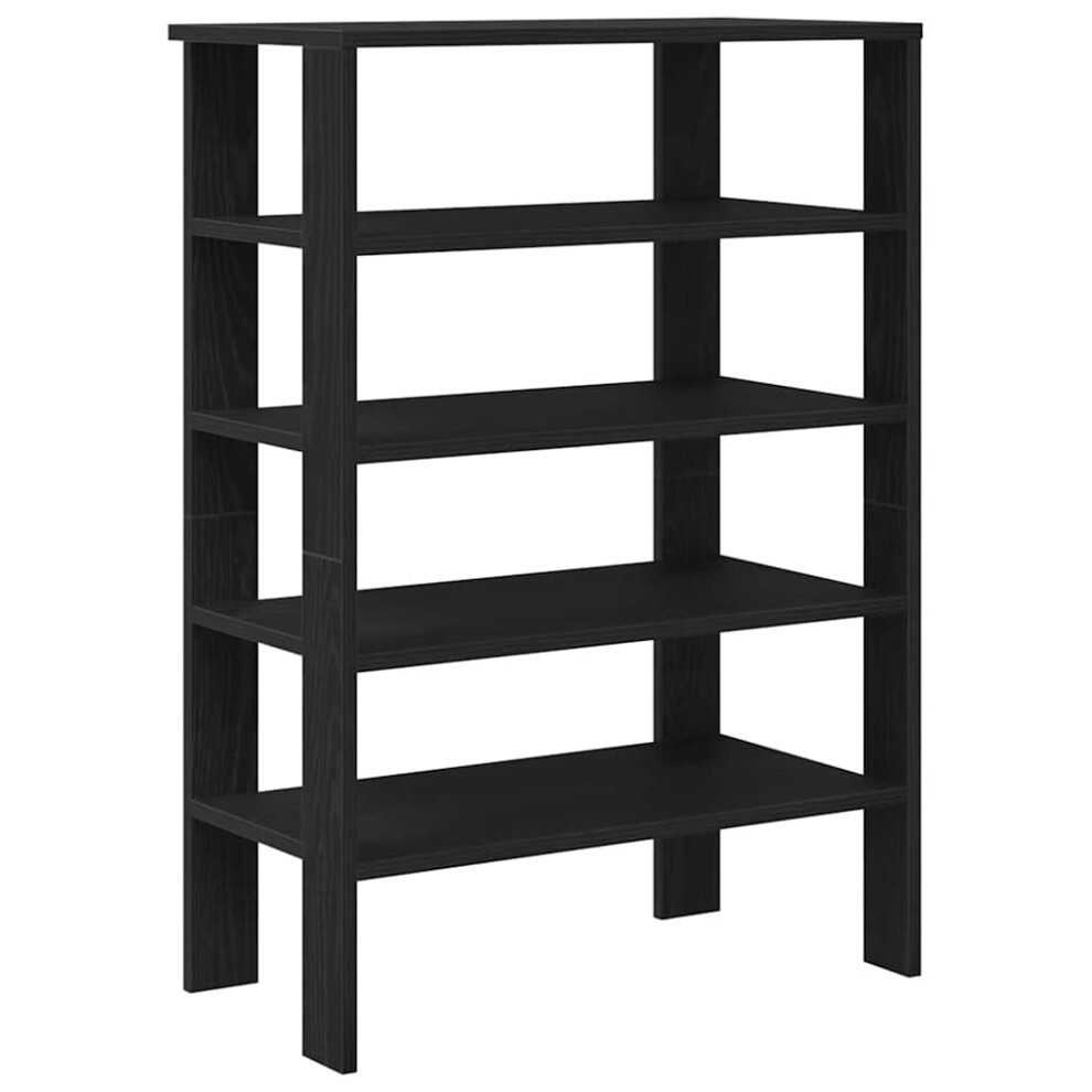 Vidaxl (Black, 87.5 Cm) Shoe Rack Old Wood 61X32x105 Cm Engineered Wood Shoe Storage Shoe Shelf