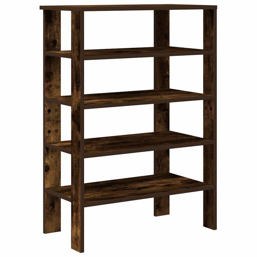 Vidaxl (Smoked Oak, 87.5 Cm) Shoe Rack Old Wood 61X32x105 Cm Engineered Wood Shoe Storage Shoe Shelf