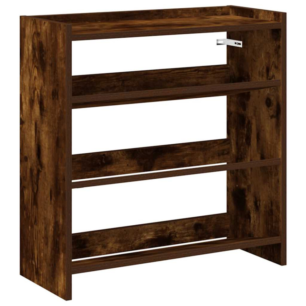 Vidaxl (Smoked Oak, 62 Cm/ 60 Cm) Shoe Rack Shoe Cabinet Shoe Storage Shelf Hall Cupboard Engineered Wood