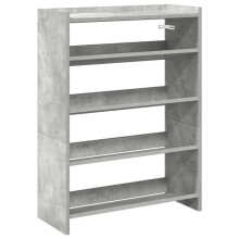 (concrete grey, 81 cm/ 60 cm) vidaXL Shoe Rack Shoe Cabinet Shoe Storage Shelf Hall Cupboard Engineered Wood