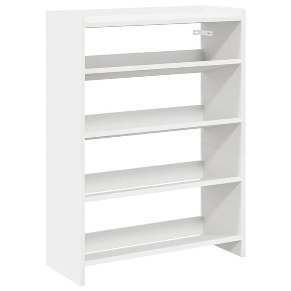 Vidaxl (White, 81 Cm/ 60 Cm) Shoe Rack Shoe Cabinet Shoe Storage Shelf Hall Cupboard Engineered Wood