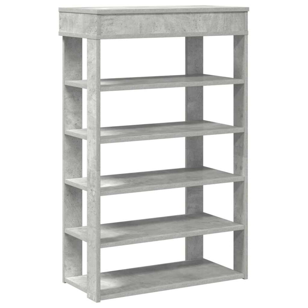 Vidaxl (Concrete Grey, 60 Cm) Shoe Rack Shoe Cabinet Holder Hall Shoe Storage Shelf Engineered Wood