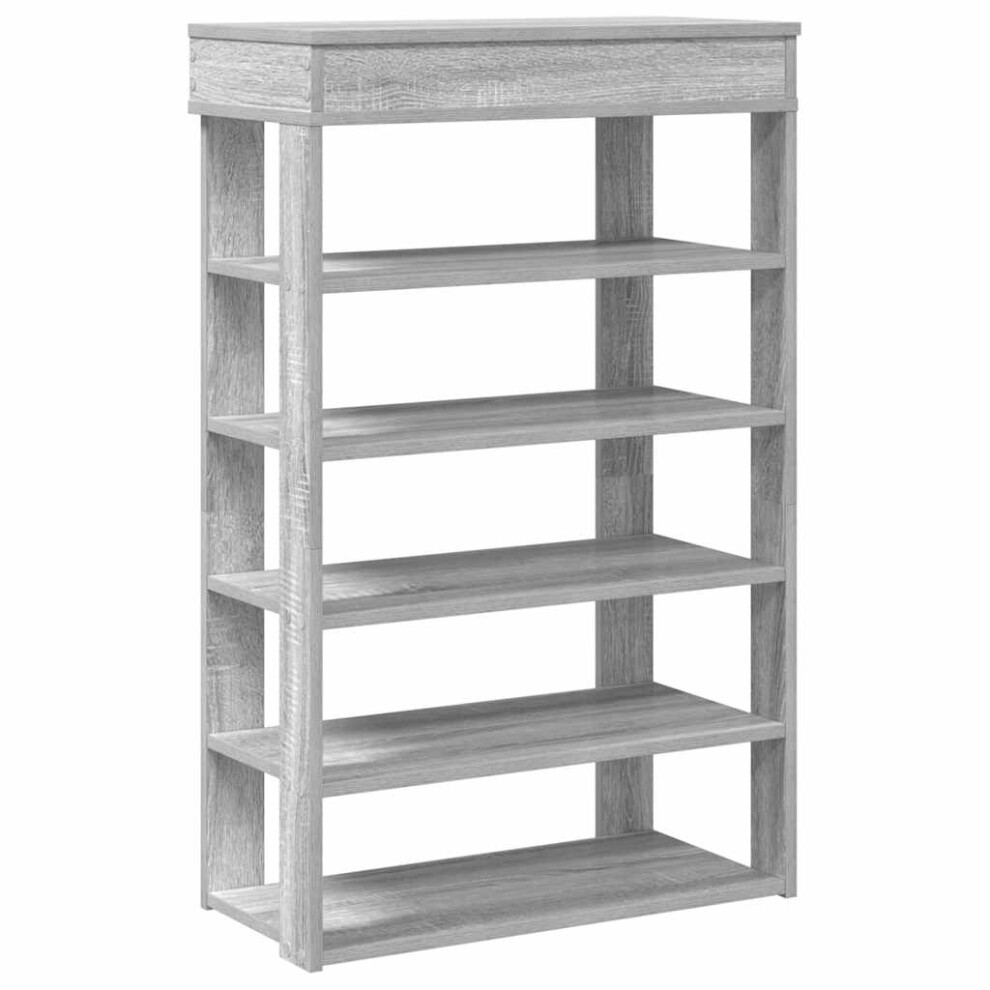 Vidaxl (Grey Sonoma, 60 Cm) Shoe Rack Shoe Cabinet Holder Hall Shoe Storage Shelf Engineered Wood