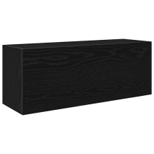 (black, 80 x 25 x 30 cm) vidaXL Bathroom Wall Cabinet Hanging Wall Storage Cupboard Engineered Wood