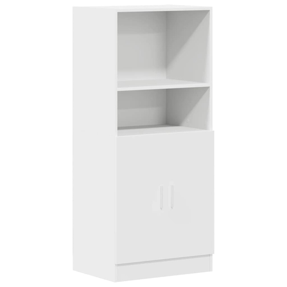 Vidaxl White (White) Kitchen Cabinet Freestanding Storage Cabinet Cupboard Engineered Wood