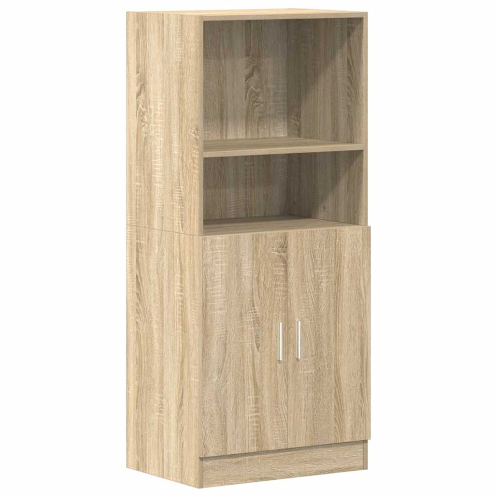 Vidaxl (Sonoma Oak) Kitchen Cabinet Freestanding Storage Cabinet Cupboard Engineered Wood