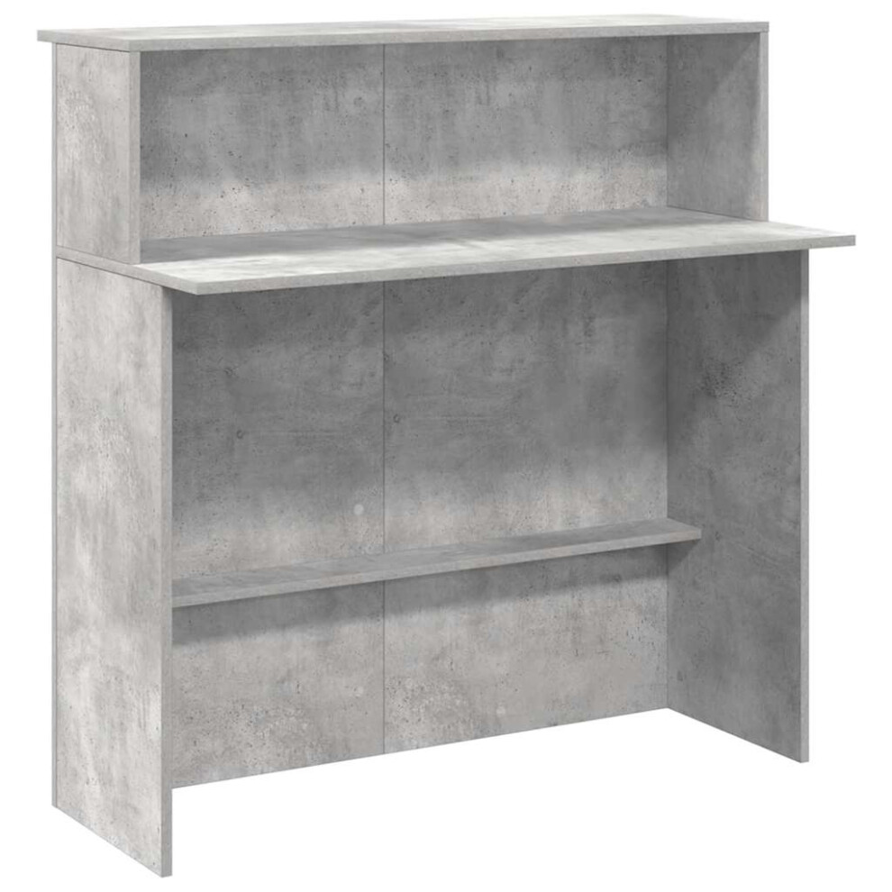 Vidaxl (Concrete Grey) Reception Desk Concrete Grey 100X50x103.5 Cm Engineered Wood