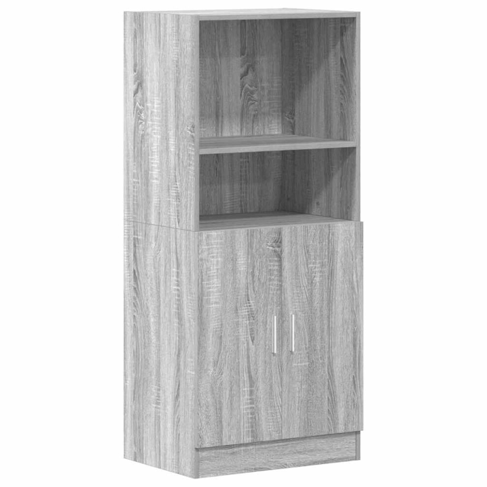 (Grey Sonoma) Vidaxl Kitchen Cabinet Freestanding Storage Cabinet Cupboard Engineered Wood 8721158651570