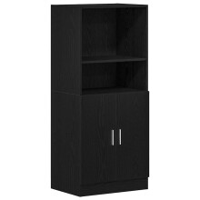 (black) vidaXL Kitchen Cabinet Freestanding Storage Cabinet Cupboard Engineered Wood