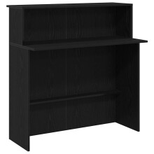 (black) vidaXL Reception Desk Artisan Oak 100x50x103.5 cm Engineered Wood