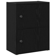 vidaXL Bookcase Black Oak 40x24x52 cm Engineered Wood bookshelf book case