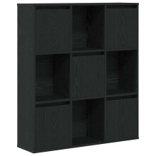 (black, 101.5 cm/ 89 cm) vidaXL Bookcase Bookshelf Cabinet Storage Shelf Book Stand Engineered Wood