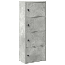 vidaXL Bookcase Concrete Grey 40x24x102 cm Engineered Wood bookshelf book case