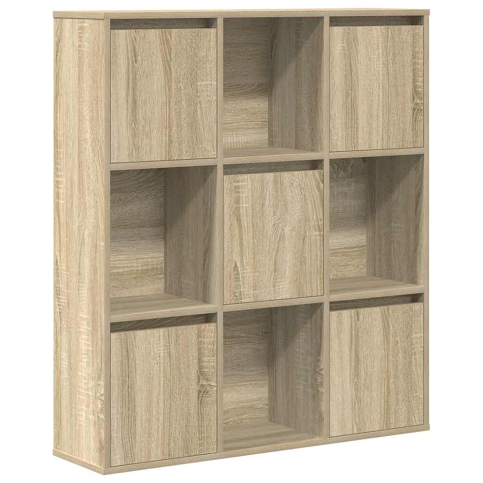 Vidaxl (Sonoma Oak, 101.5 Cm/ 89 Cm) Bookcase Bookshelf Cabinet Storage Shelf Book Stand Engineered Wood Brown
