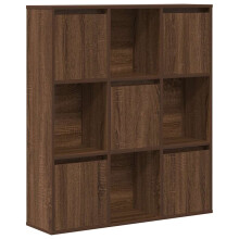 (brown oak, 101.5 cm/ 89 cm) vidaXL Bookcase Bookshelf Cabinet Storage Shelf Book Stand Engineered Wood
